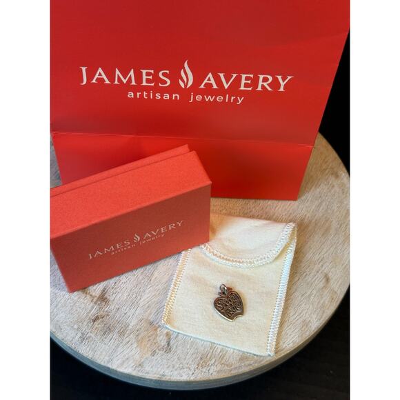 James Avery "Special Teacher" Apple Charm Sterling Silver Retired - Picture 2 of 5